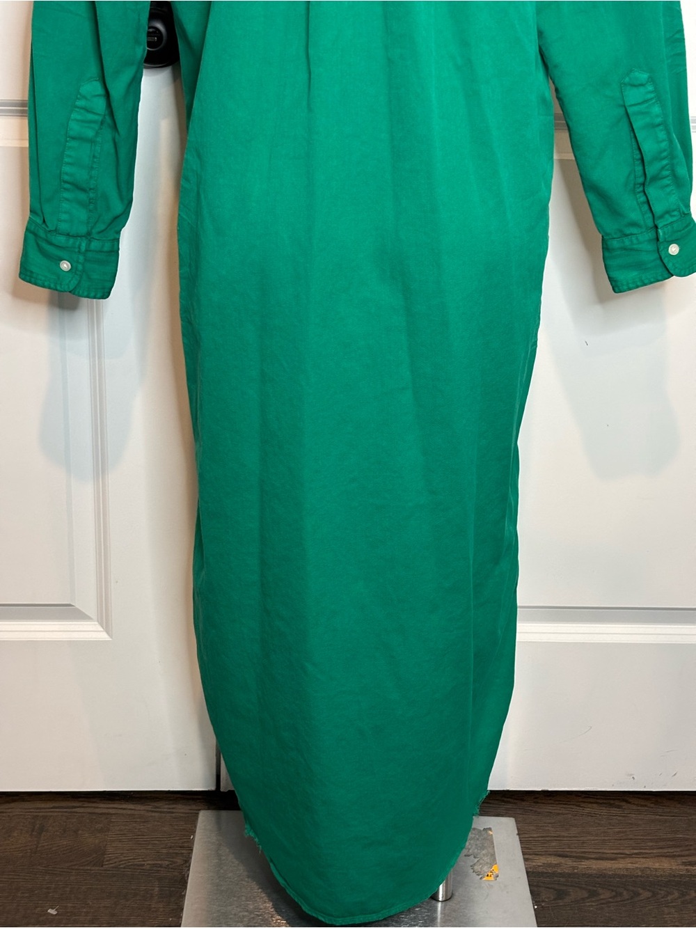 Frank & Eileen Clover Green Cotton Rory Maxi Shirt Dress S - Picture 7 of 9